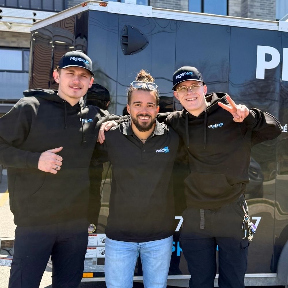 Équipe Prospair avec Webici
